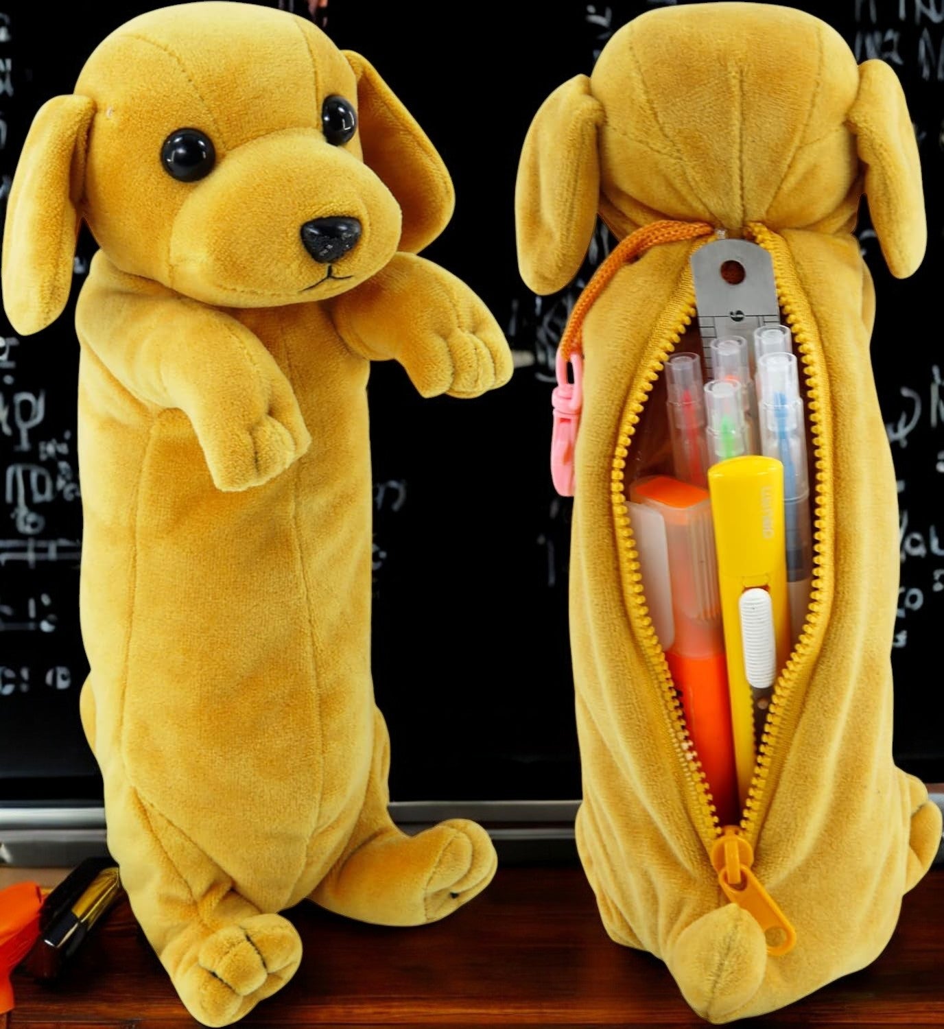 3D Plush Dog Pencil Case – Soft & Cute Storage Pouch