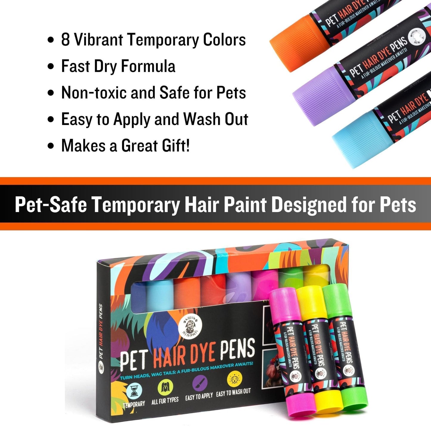 Dog Hair Dye  8 Color Dog Safe Hair Dye  Dog Dye Non Toxic &