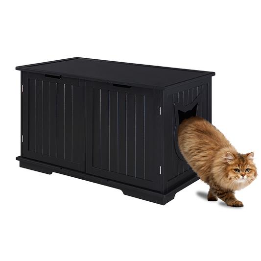 X-Large Cat Washroom Bench Litter Box Enclosure Furniture Box House